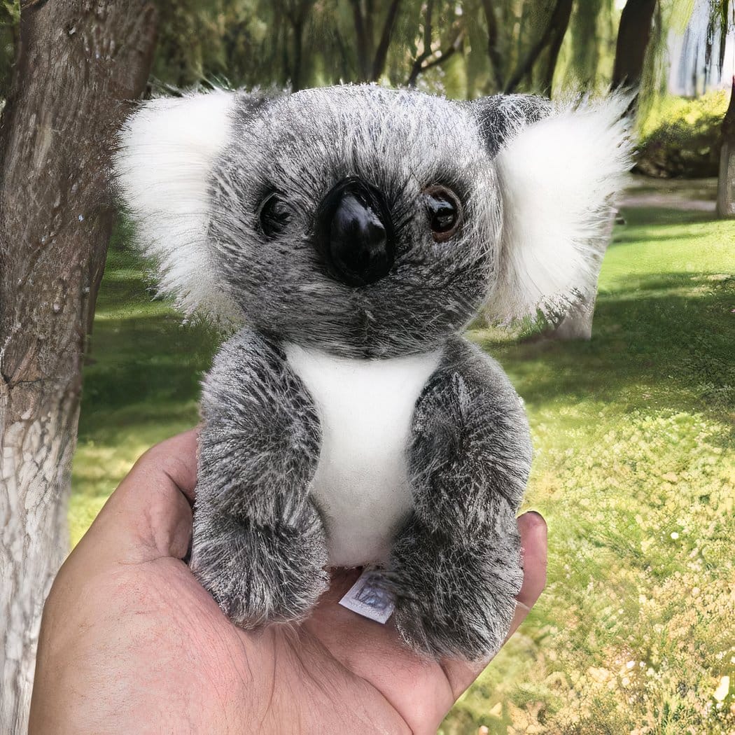 Kleine Pluizige Koala Knuffel Zacht Realistisch De Knuffel zwart / 16cm