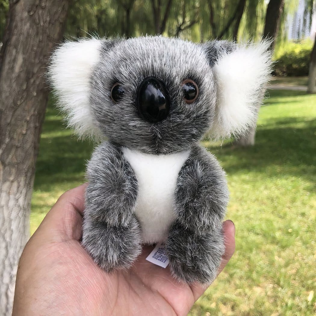 Kleine Pluizige Koala Knuffel Zacht Realistisch De Knuffel zwart / 12cm