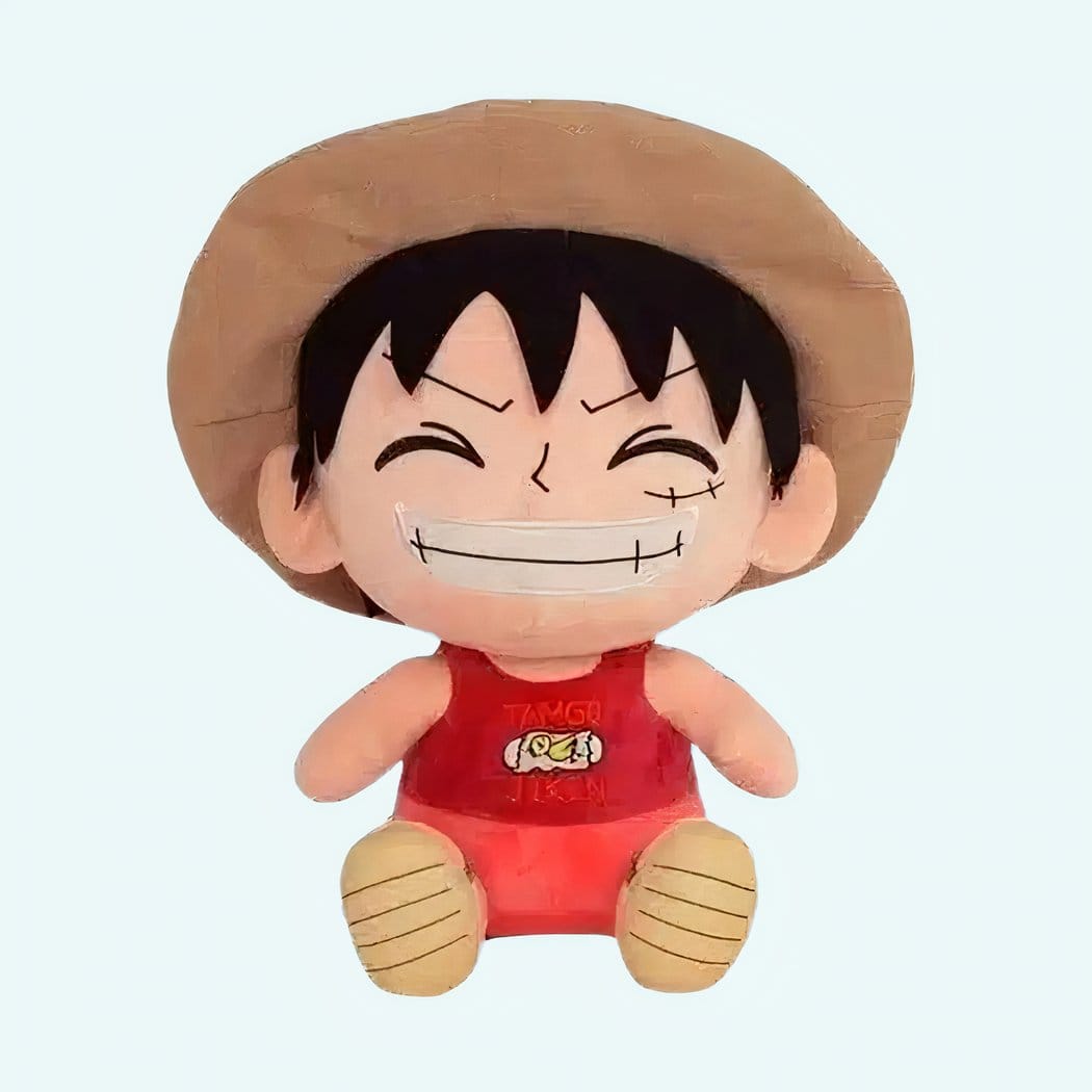 Kleine Ultrasofte Knuffel Luffy Gelukkig uit One Piece De Knuffel