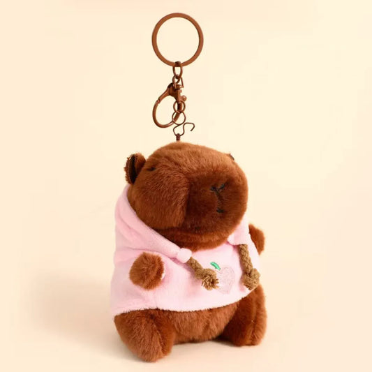 Kleurrijke Capybara Knuffel Sleutelhanger | Pluche Tashanger De Knuffel Roze