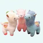 Kleurrijke Lama Knuffel Zachte Pluche Met Grote Glimlach De Knuffel