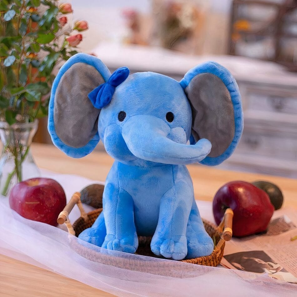Kleurrijke Olifant Knuffel 25 cm Zachte Speelvriend De Knuffel