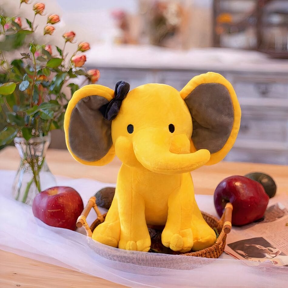 Kleurrijke Olifant Knuffel 25 cm Zachte Speelvriend De Knuffel