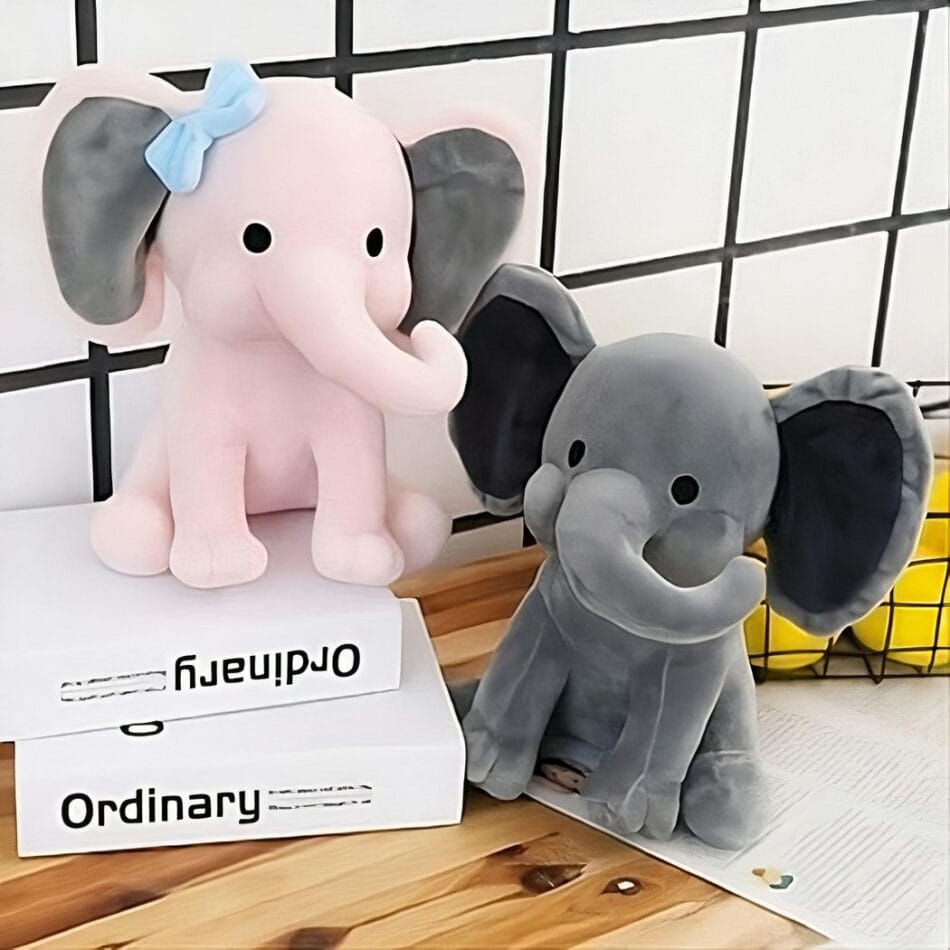 Kleurrijke Olifant Knuffel 25 cm Zachte Speelvriend De Knuffel