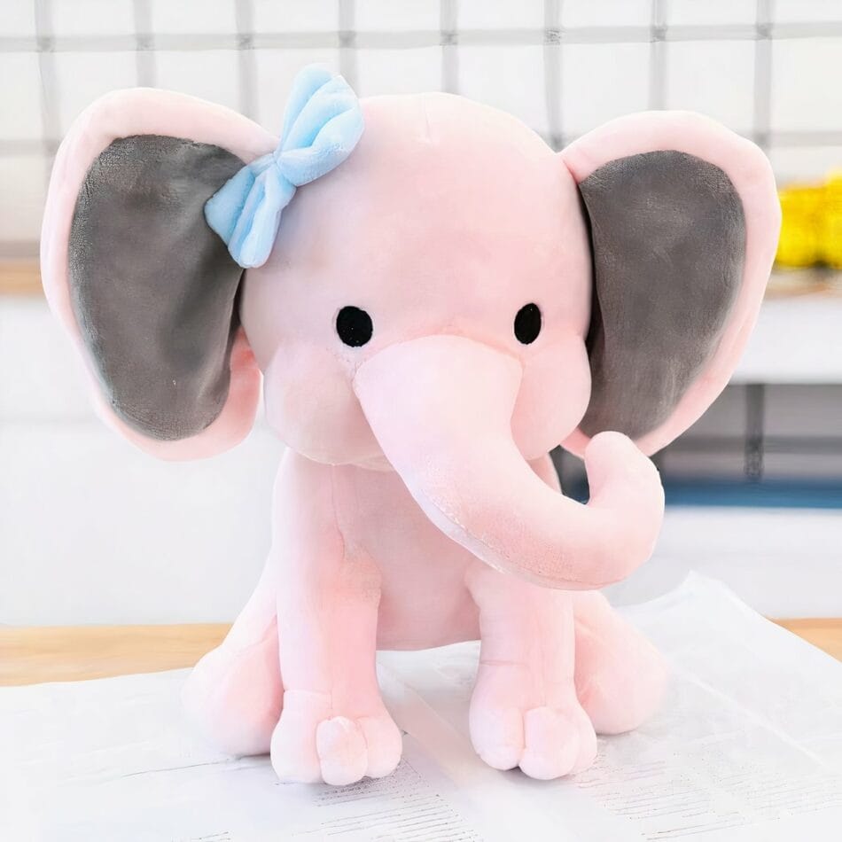 Kleurrijke Olifant Knuffel 25 cm Zachte Speelvriend De Knuffel
