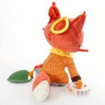 Kleurrijke Vos Knuffel Hangend Met Texturen Voor Baby De Knuffel