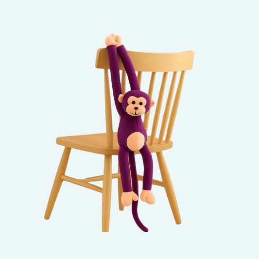 Knuffel Aap Kawaii Lange Staart Paarse Zachte Speelkameraad De Knuffel