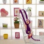 Knuffel Aap Kawaii Lange Staart Paarse Zachte Speelkameraad De Knuffel