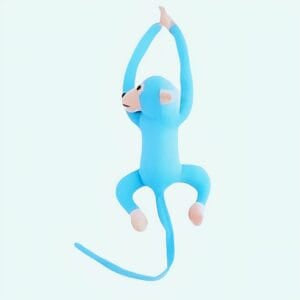 Knuffel Aap Kawaii Lange Staart Paarse Zachte Speelkameraad De Knuffel