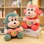 Knuffel Aap Met Rode Hart Zachte Speelgoed In Diverse Kleuren De Knuffel