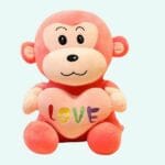 Knuffel Aap Met Rode Hart Zachte Speelgoed In Diverse Kleuren De Knuffel