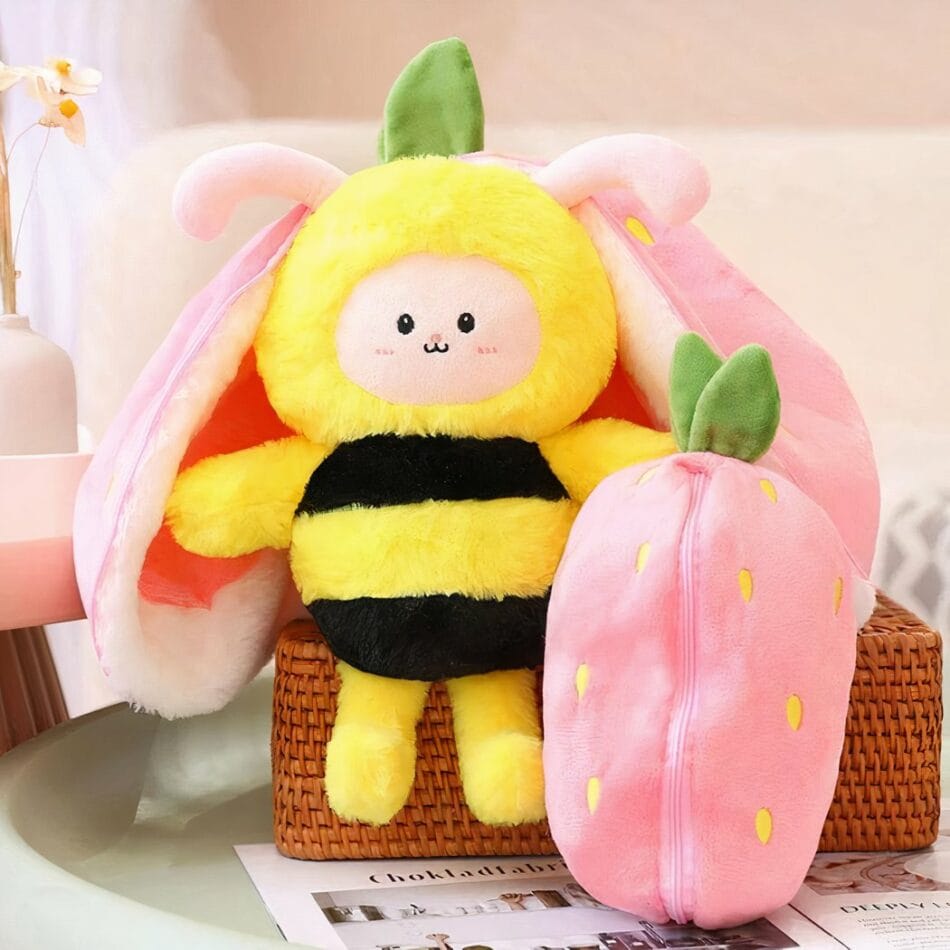 Knuffel Abeille Fraise Ultralichte Zachte Metgezel De Knuffel