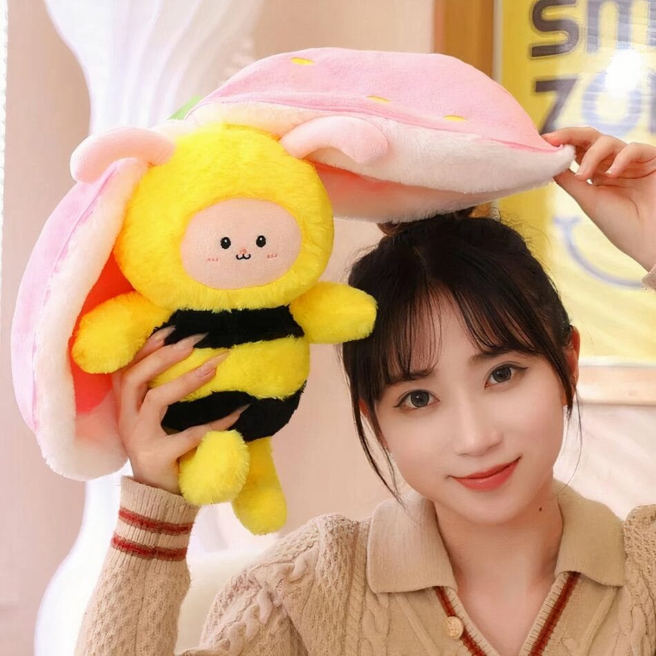 Knuffel Abeille Fraise Ultralichte Zachte Metgezel De Knuffel