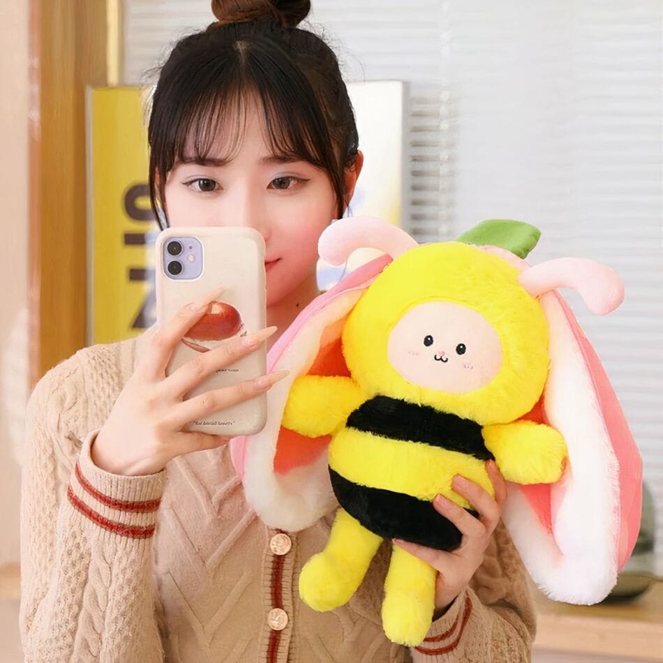 Knuffel Abeille Fraise Ultralichte Zachte Metgezel De Knuffel