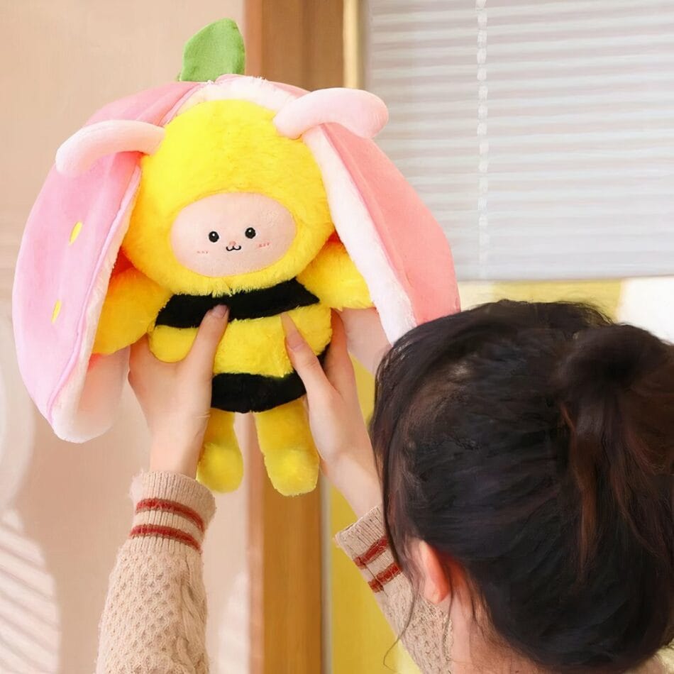Knuffel Abeille Fraise Ultralichte Zachte Metgezel De Knuffel