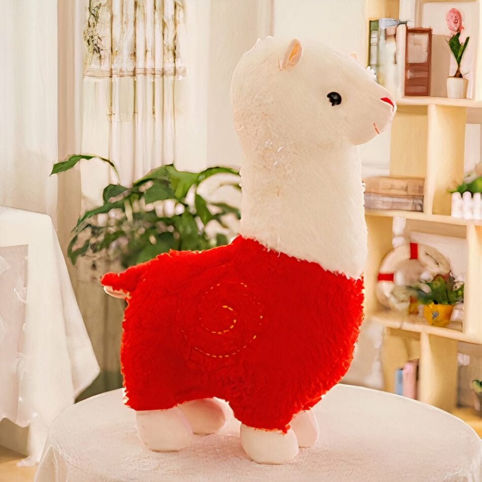 Knuffel Alpaca Regenboogachtige Vacht Zacht 25 cm De Knuffel