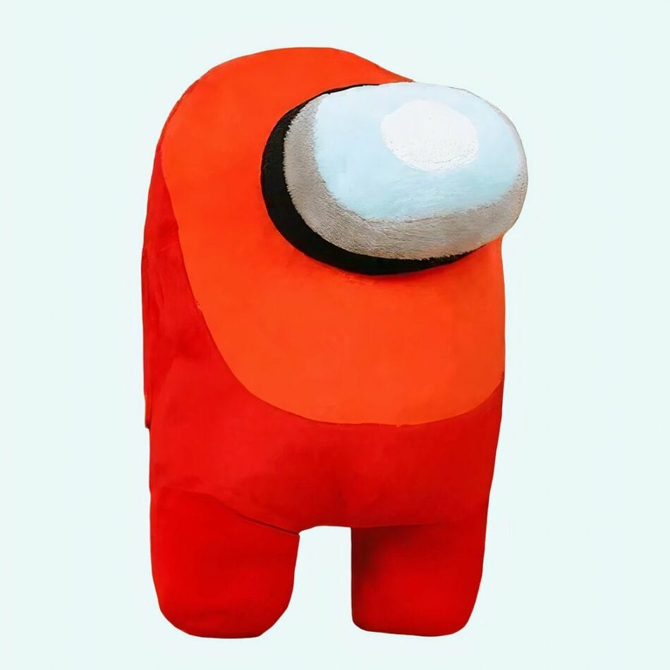 Knuffel Among Us Rood Oranje 30 cm Voor Fans De Knuffel