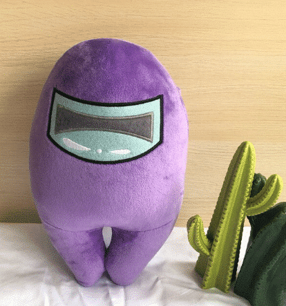 Knuffel Among Us Violet 30 Cm XXL Zacht Pluche Decoratie Speelkamer De Knuffel