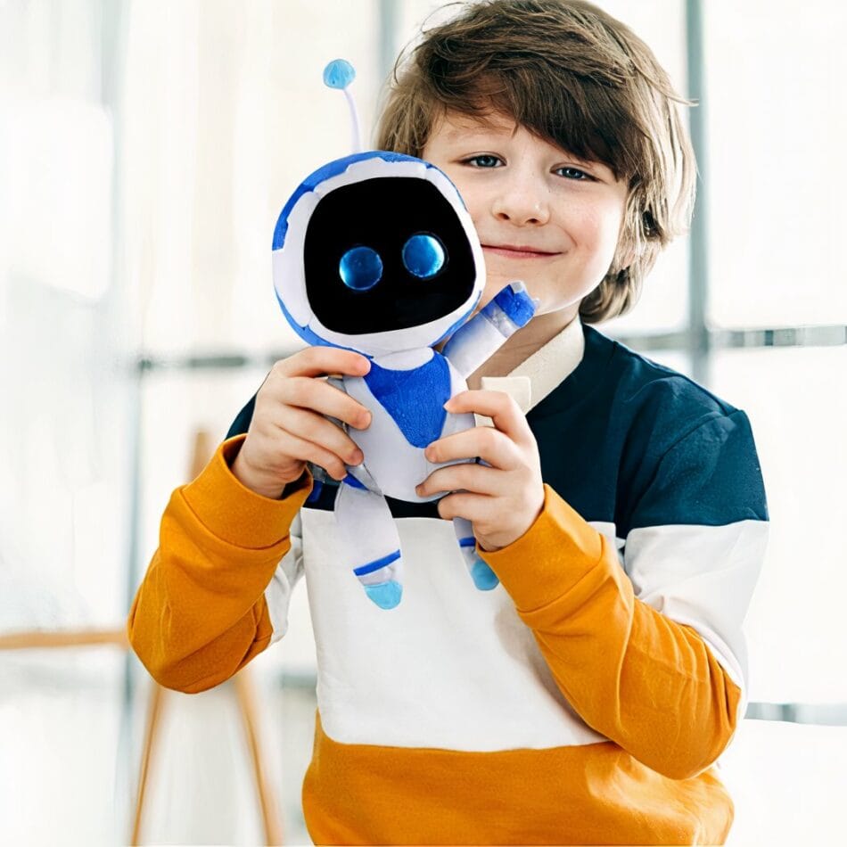 Knuffel Astro Bot Ruimte Avonturier Met Vriendelijk Glimlach De Knuffel