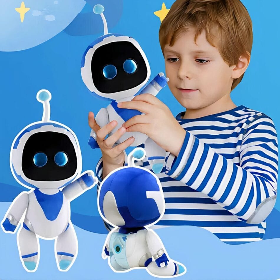 Knuffel Astro Bot Ruimte Avonturier Met Vriendelijk Glimlach De Knuffel
