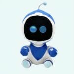 Knuffel Astro Bot Ruimte Avonturier Met Vriendelijk Glimlach De Knuffel