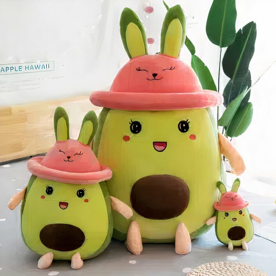 Knuffel Avocado Met Hoed Zacht En Kussen De Knuffel