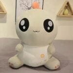 Knuffel Baby Dinosaurus Kawaii Met Kleurrijk Outfit En Glimlach De Knuffel