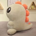 Knuffel Baby Dinosaurus Kawaii Met Kleurrijk Outfit En Glimlach De Knuffel