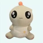 Knuffel Baby Dinosaurus Kawaii Met Kleurrijk Outfit En Glimlach De Knuffel