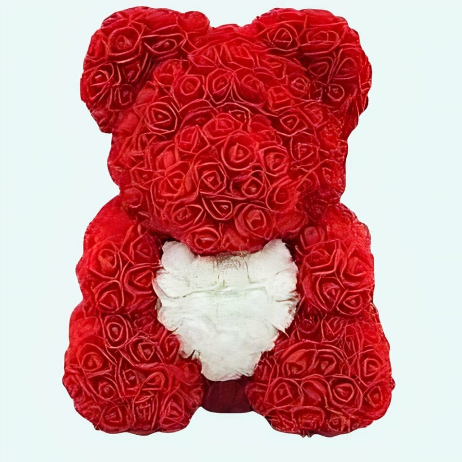 Knuffel Beer Tussen Rode Rozen in Luxe Collectorsdoos Valentijnscadeau De Knuffel
