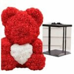 Knuffel Beer Tussen Rode Rozen in Luxe Collectorsdoos Valentijnscadeau De Knuffel