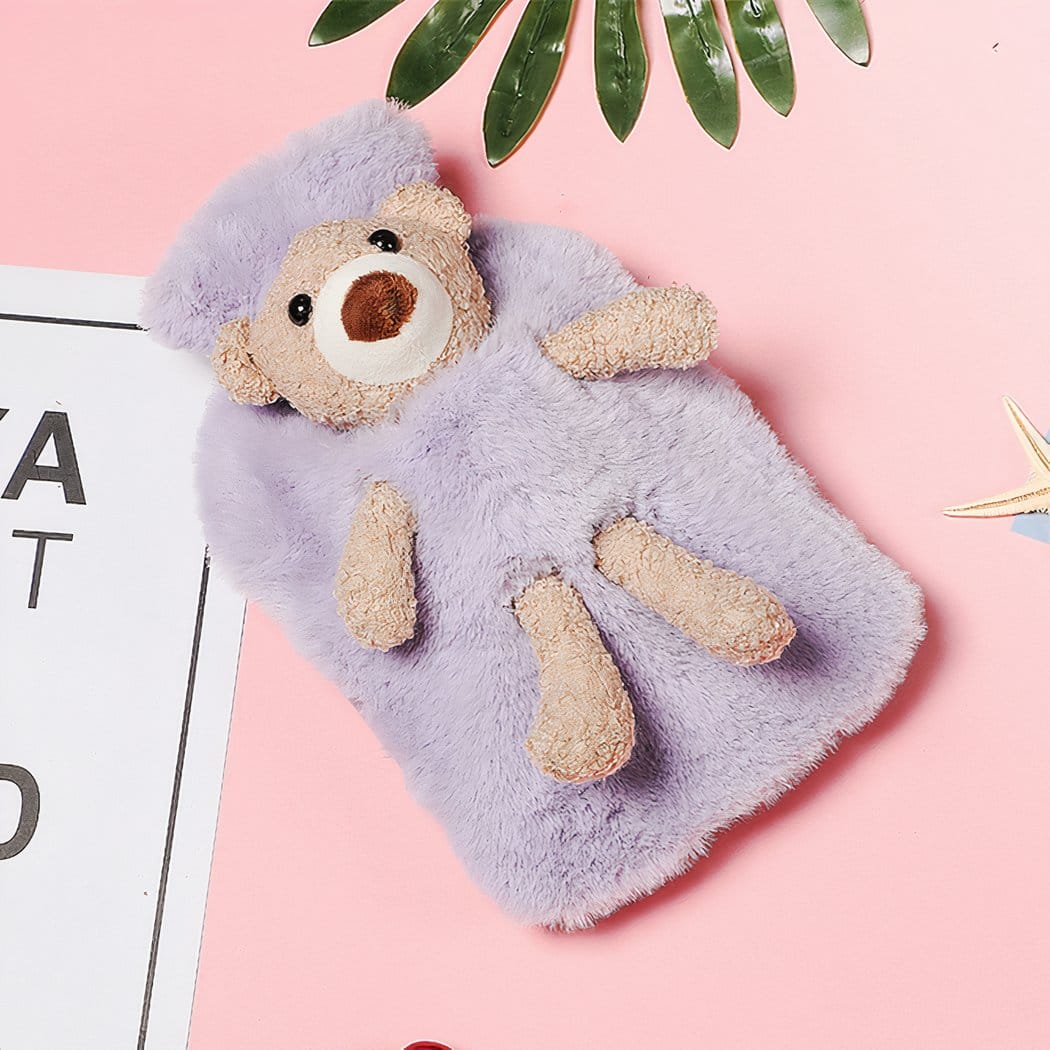 Knuffel Bouillote Beer Zachte Warmteknuffel Met Fluweelachtige Vacht De Knuffel 1000-ml / paars