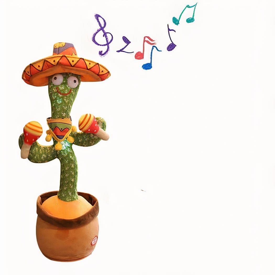 Knuffel Cactus Dansant met Beweging en Muziek De Knuffel mexicaanse-cactus