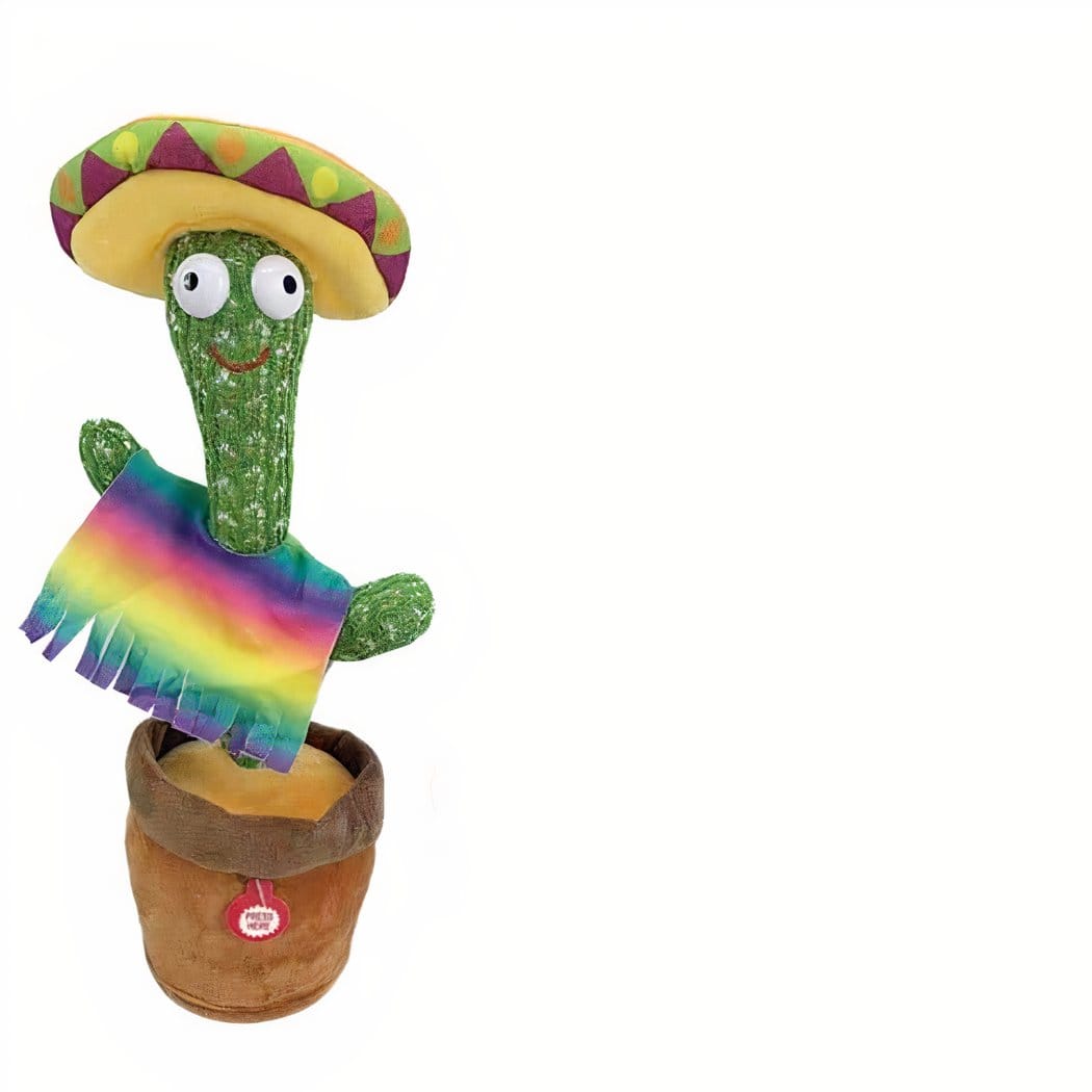 Knuffel Cactus Dansant met Beweging en Muziek De Knuffel poncho-cactus