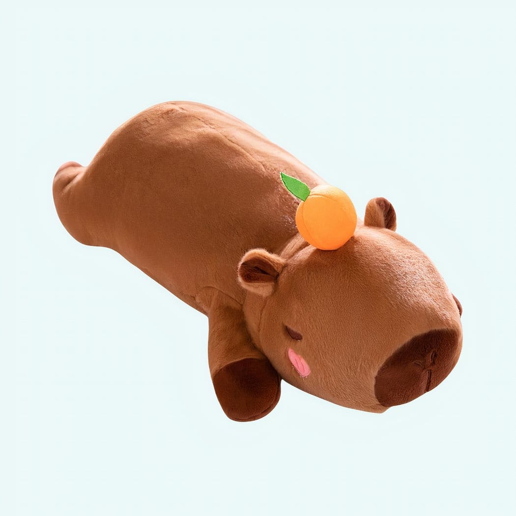 Knuffel Capibara Kussen Zacht Langwerpig Pluche Slaapkussen De Knuffel Oranje