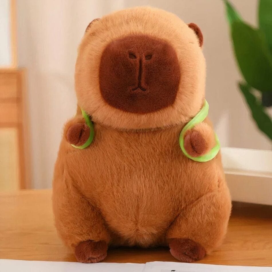 Knuffel Capibara Met Schildpad Rugzak Zacht En Avontuurlijk De Knuffel