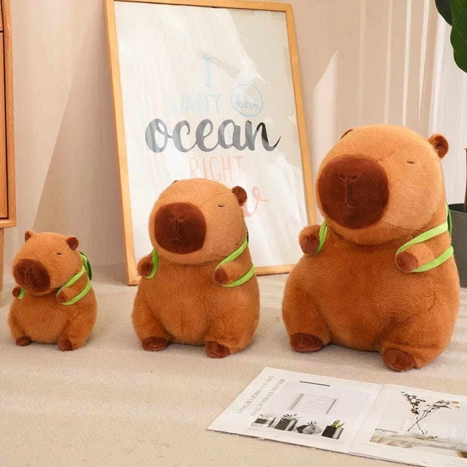Knuffel Capibara Met Schildpad Rugzak Zacht En Avontuurlijk De Knuffel