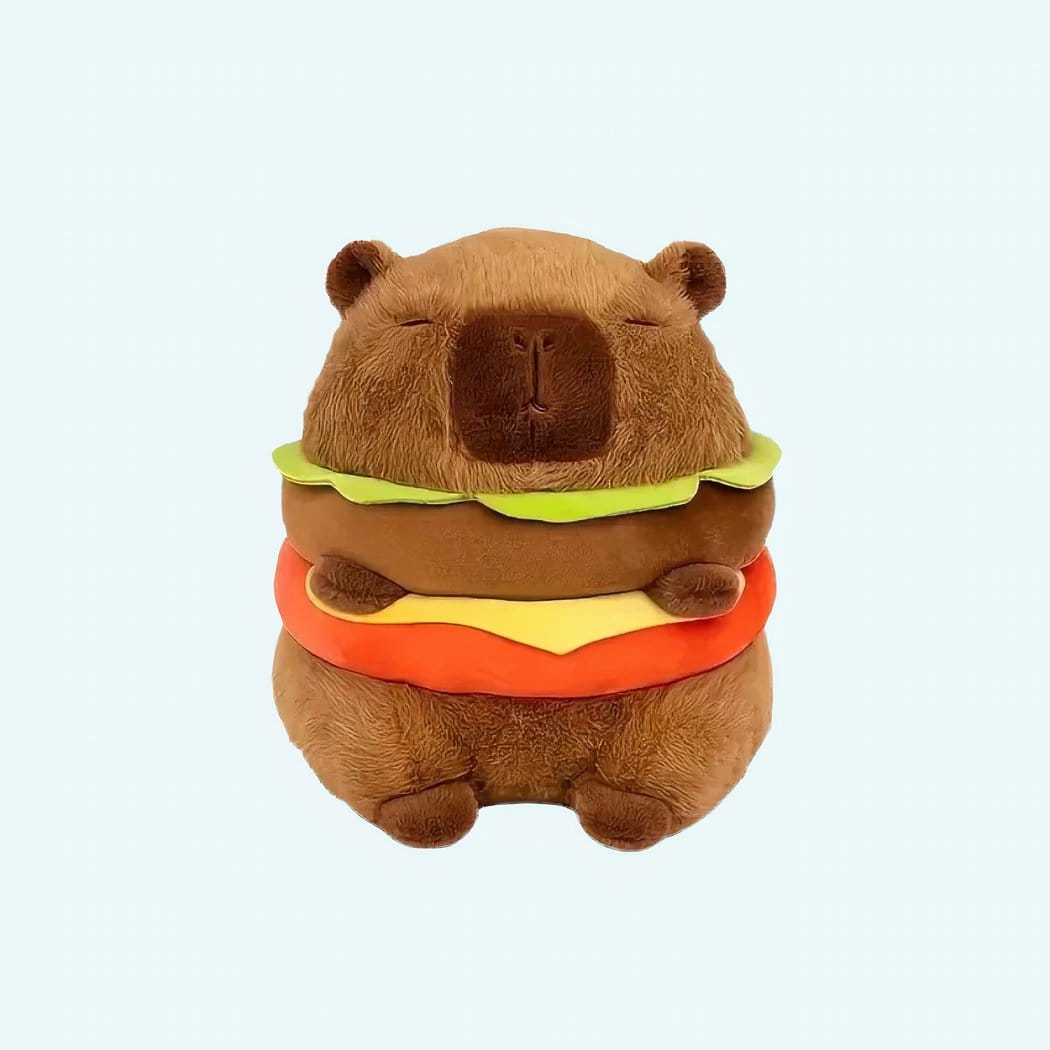 Knuffel Capybara Hamburger Zachte Pluche Decoratie De Knuffel