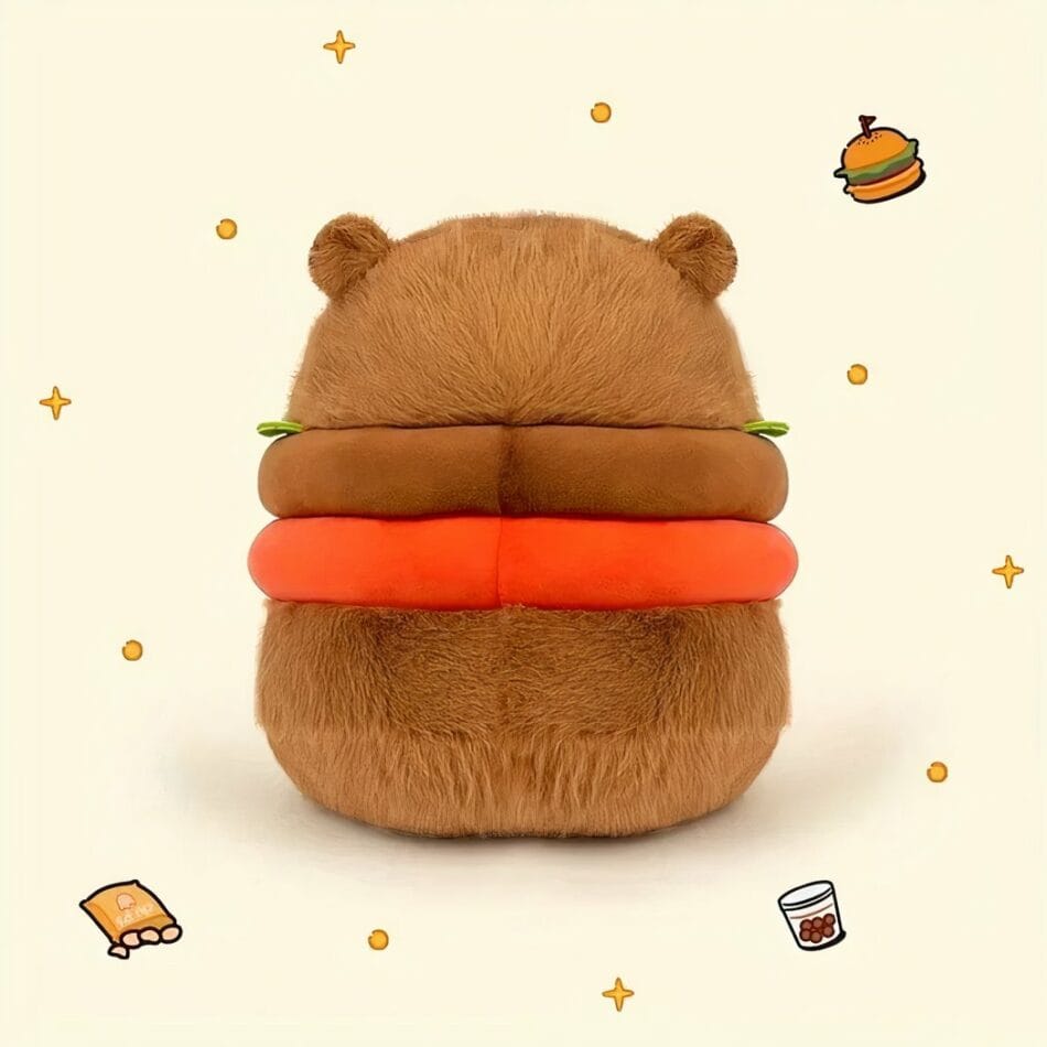 Knuffel Capybara Hamburger Zachte Pluche Decoratie De Knuffel