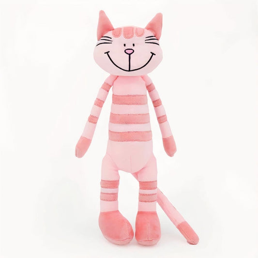 Knuffel Chaton Rose Tigré Ultra Zacht met Genaaide Ogen De Knuffel 35cm