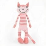Knuffel Chaton Rose Tigré Ultra Zacht met Genaaide Ogen De Knuffel