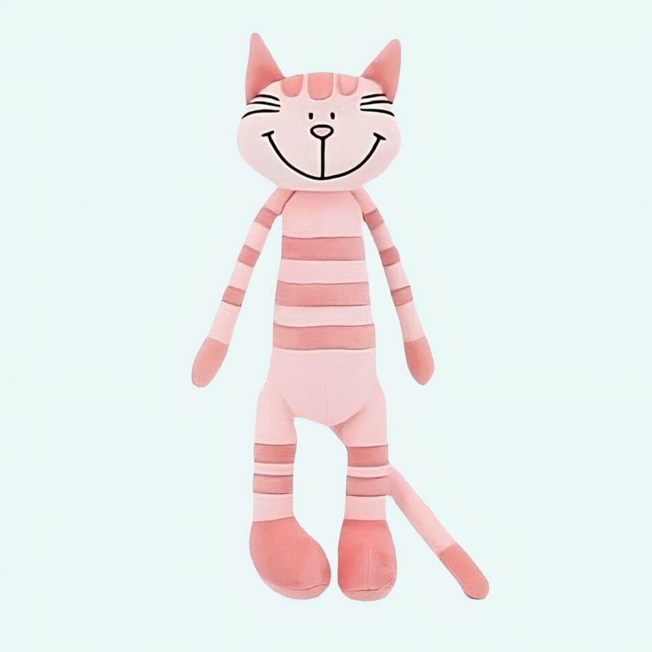Knuffel Chaton Rose Tigré Ultra Zacht met Genaaide Ogen De Knuffel