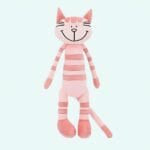 Knuffel Chaton Rose Tigré Ultra Zacht met Genaaide Ogen De Knuffel