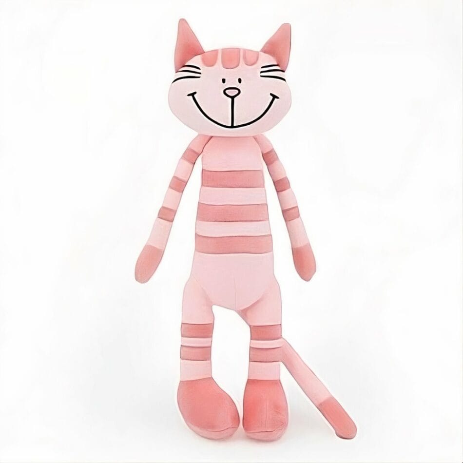 Knuffel Chaton Rose Tigré Ultra Zacht met Genaaide Ogen De Knuffel