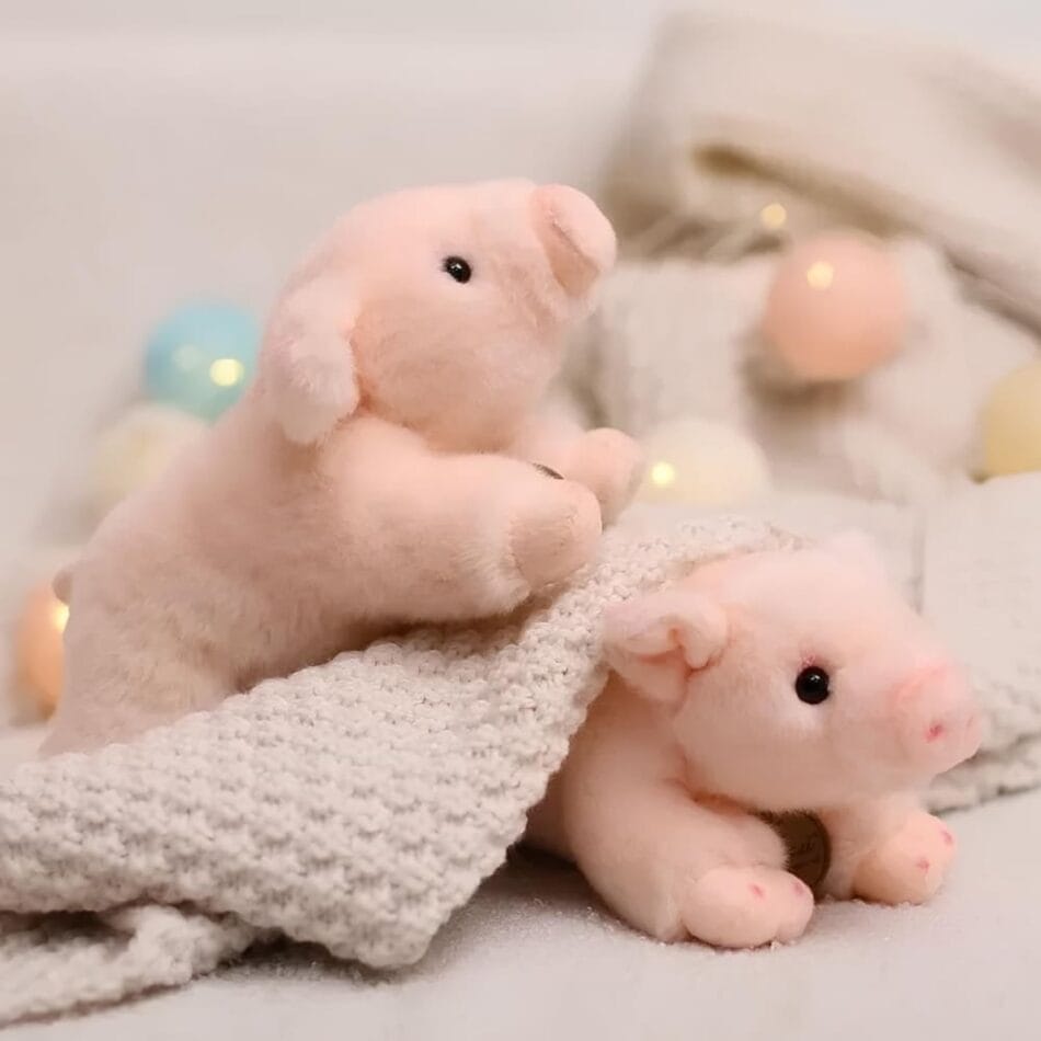 Knuffel Cochon Allongé Adorable Langwerpige Varkensknuffel Zachte Doudou De Knuffel