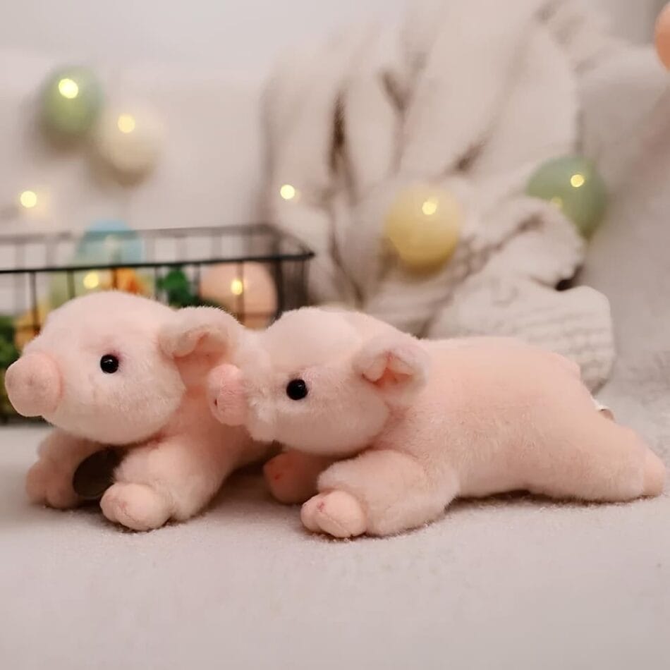 Knuffel Cochon Allongé Adorable Langwerpige Varkensknuffel Zachte Doudou De Knuffel