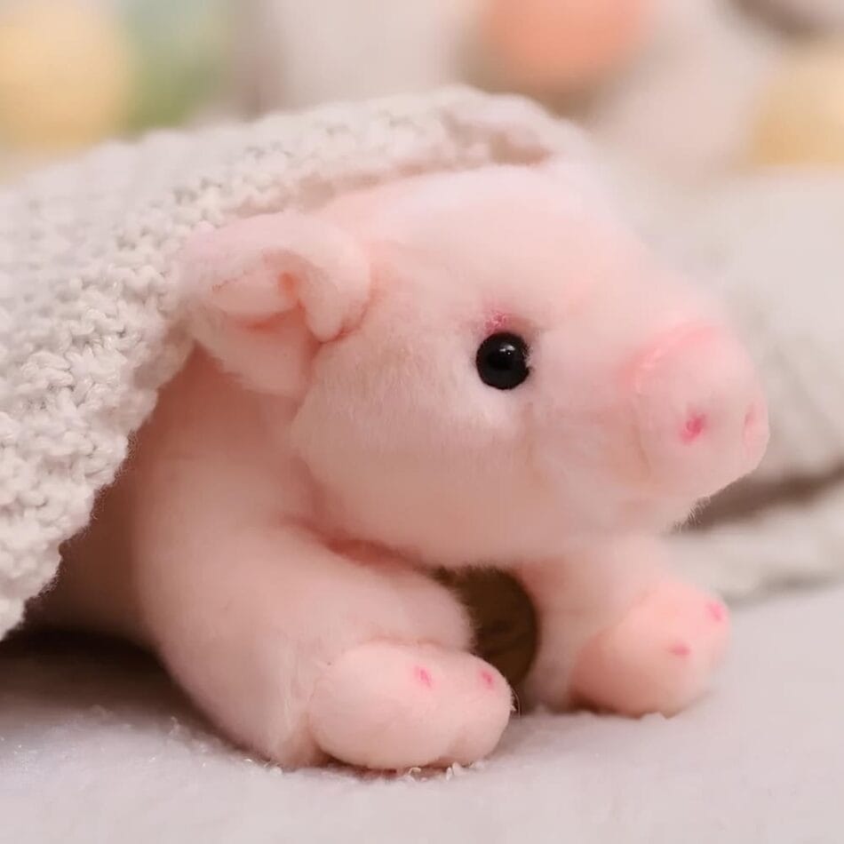Knuffel Cochon Allongé Adorable Langwerpige Varkensknuffel Zachte Doudou De Knuffel