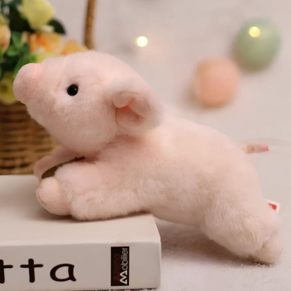Knuffel Cochon Allongé Adorable Langwerpige Varkensknuffel Zachte Doudou De Knuffel