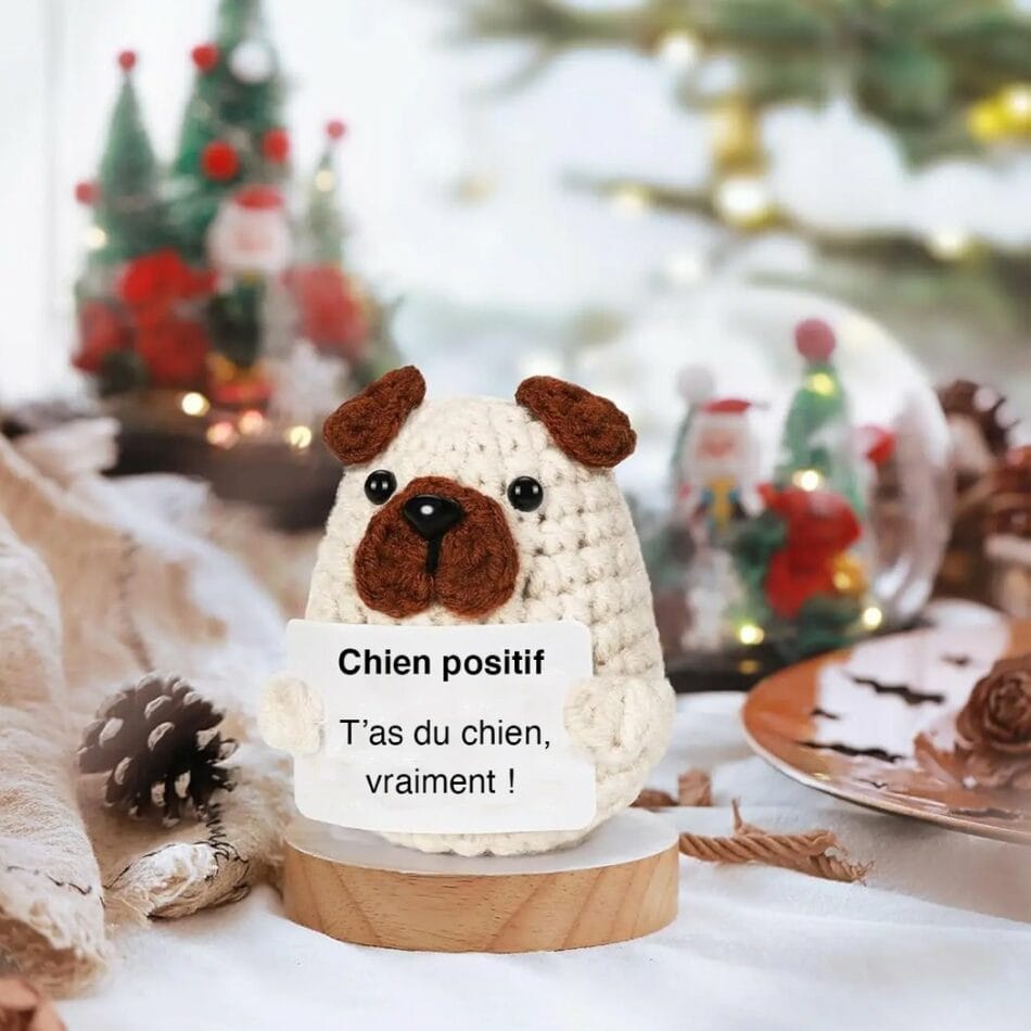 Knuffel Crochet Positieve Hond Compacte Lichte Knuffel De Knuffel