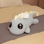 Knuffel Dinosaurus Grijs Reuzen Zachte Textuur Lange Staart De Knuffel